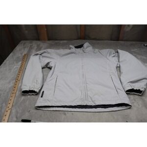 Columbia Jacket Womens Medium White Kruser Ridge Wind Rain Fleece Lined Layering